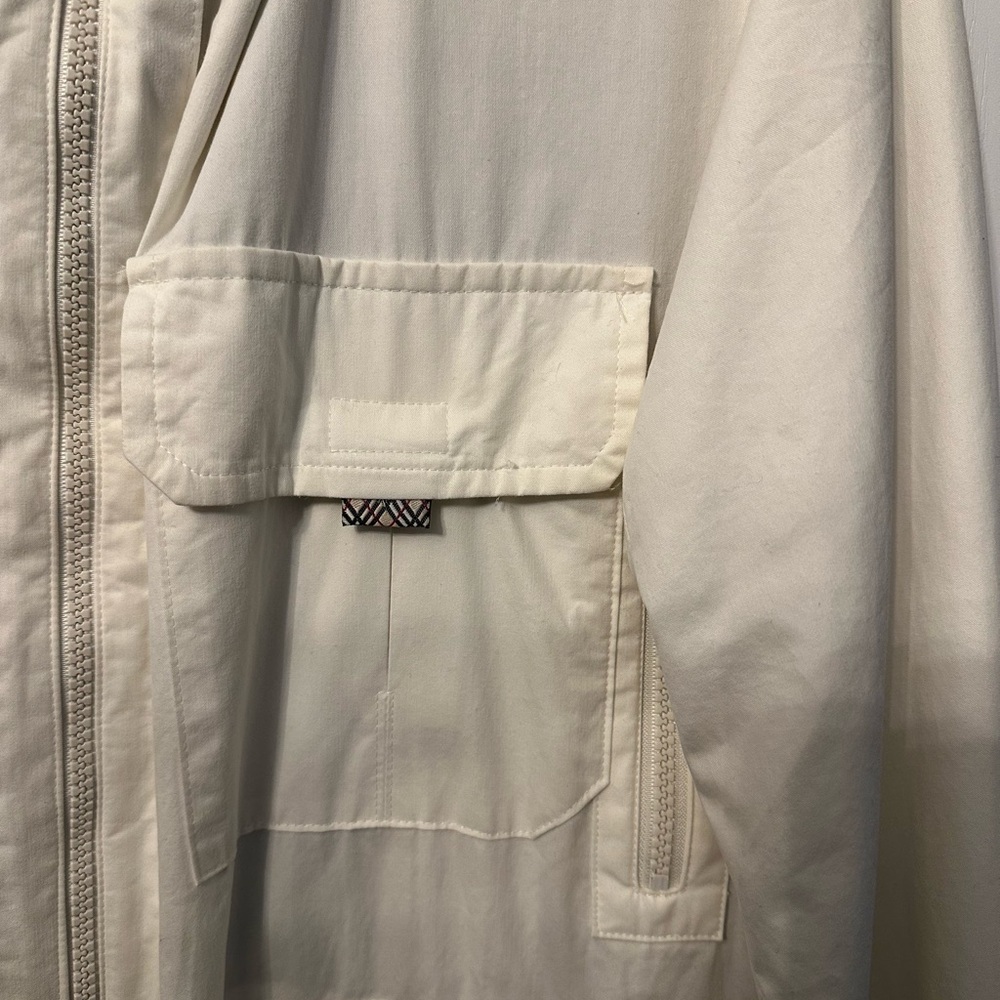 Burberry White Raincoat/Windbreaker with Hood - Size M - Picture 3 of 15